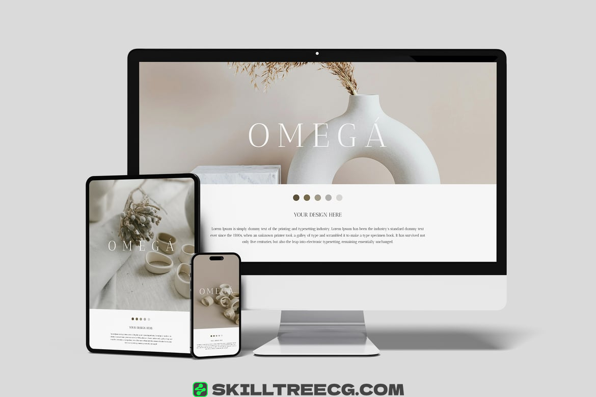 Multi Devices Mockup with Clean Background（302697）-技能树